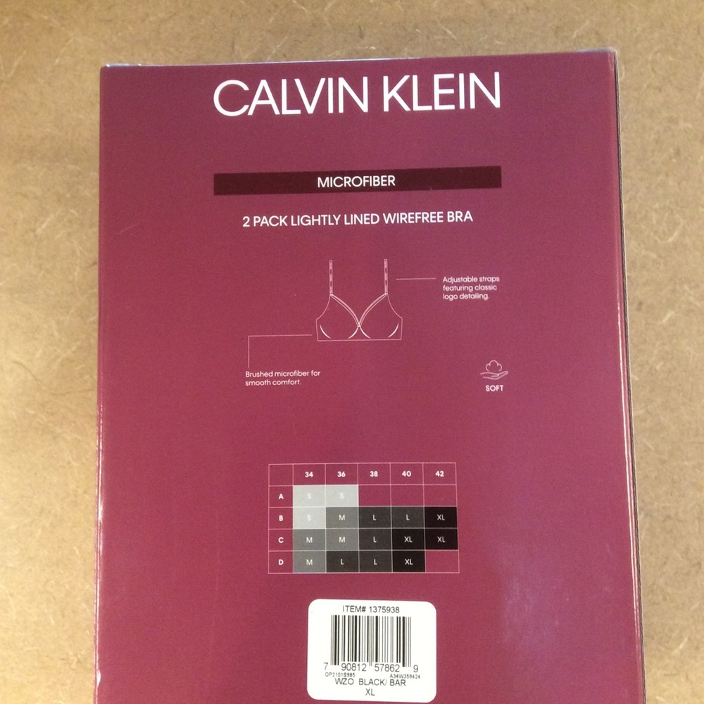 Calvin Klein 2 Pack Wire Free Bra NWT - Picture 2 of 6